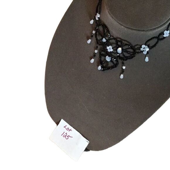 QVC glass beaded necklace, chocker style - Picture 3 of 8